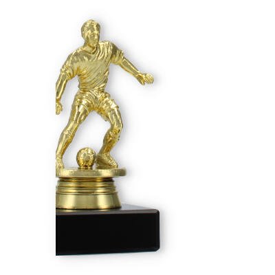 Trophy soccer figure Economy gold on black marble base