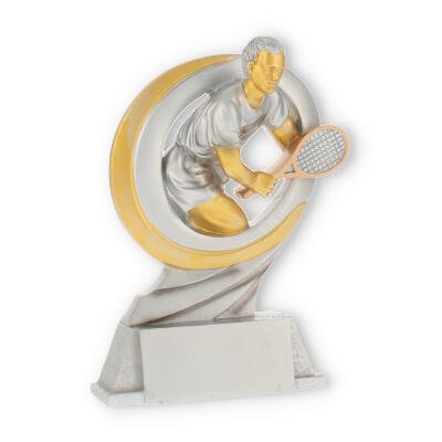 Figura de resina de jogador de ténis troféu
