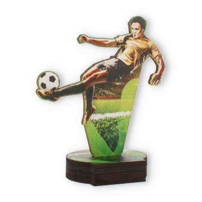 Trophy wooden soccer player 