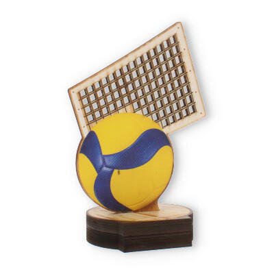 Pokal Volleyball aus Holz 