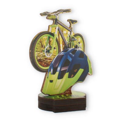 Trophy mountain bike made of wood