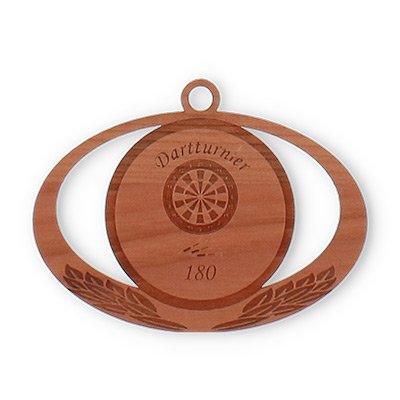 Wood medal Alina cherry solid wood