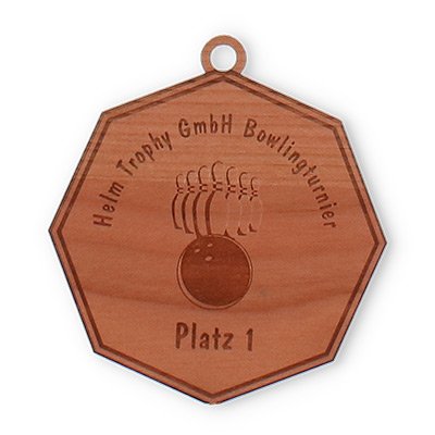 Wood medal Gerd cherry solid wood