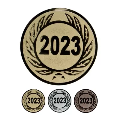 Aluemblem geprägt - Jahreszahl 2023