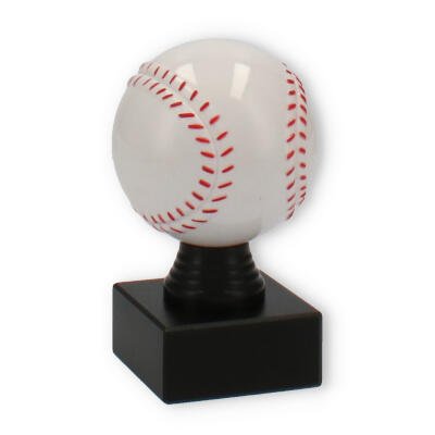 Pokal Kunststofffigur Baseball auf schwarzem Marmorsockel