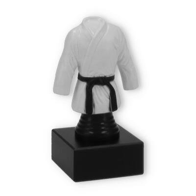 Pokal Kunststofffigur Kimono auf schwarzem Marmorsockel