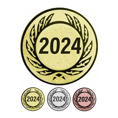 Aluemblem geprägt - Jahreszahl 2024