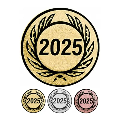 Aluemblem geprägt - Jahreszahl 2025