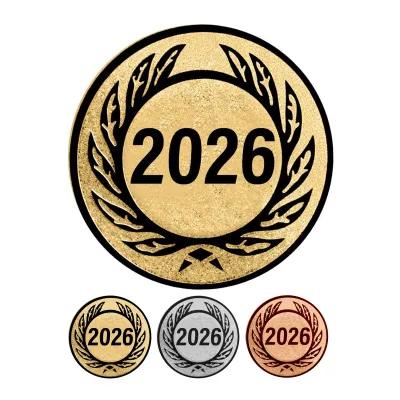 Aluemblem geprägt - Jahreszahl 2026