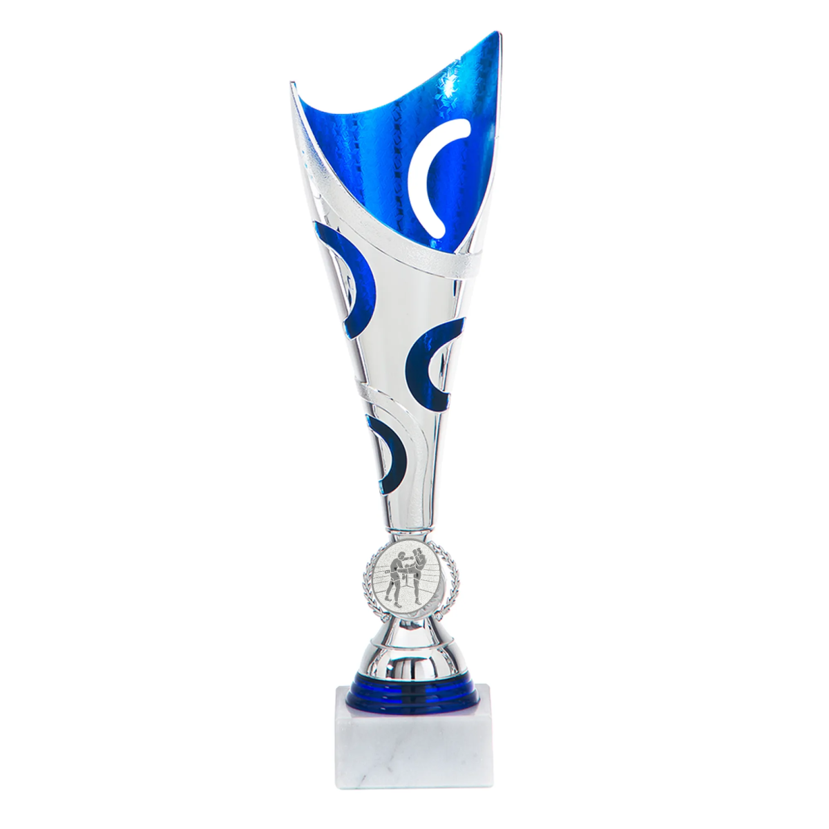 Pokal Kickboxen Malik silberfarben 25 mm - Helm Trophy